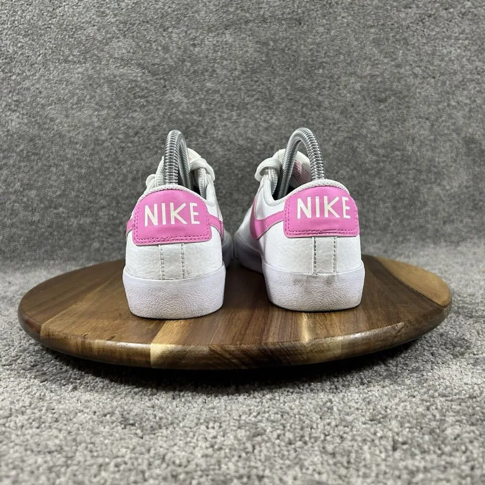 Nike Court Legacy Low DA4074-125 Kids Size 5.5 White Pink Leather Athletic Shoes